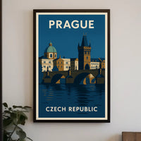 Prague Architectural Elegance Vintage Travel and Heritage Poster PosterGoat