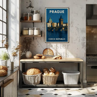 Prague Architectural Elegance Vintage Travel and Heritage Poster PosterGoat