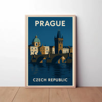 Prague Architectural Elegance Vintage Travel and Heritage Poster PosterGoat