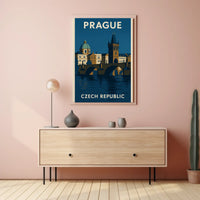 Prague Architectural Elegance Vintage Travel and Heritage Poster PosterGoat