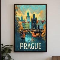 Prague Scenic View Travel Poster PosterGoat