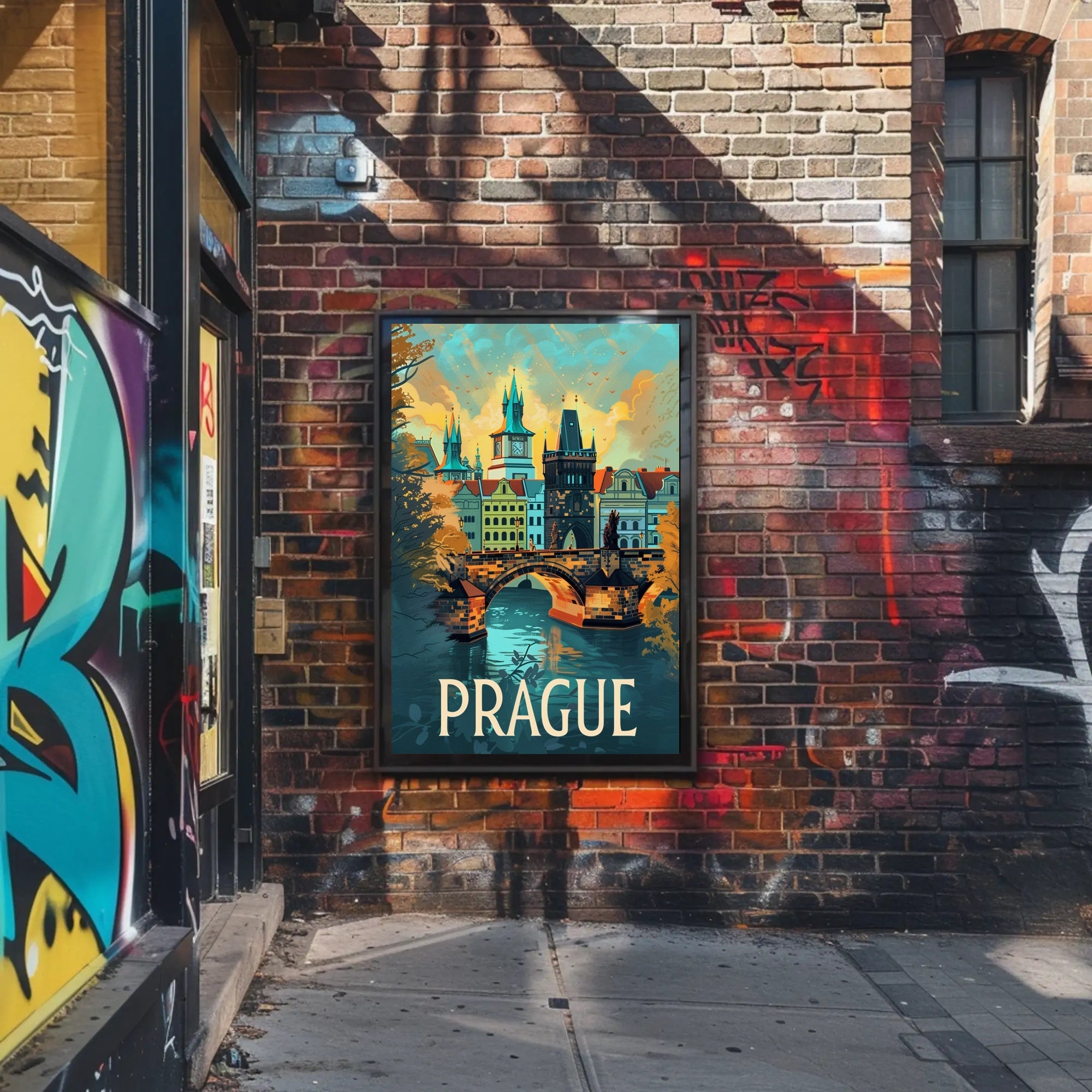 Prague Scenic View Travel Poster PosterGoat