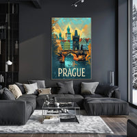 Prague Scenic View Travel Poster PosterGoat