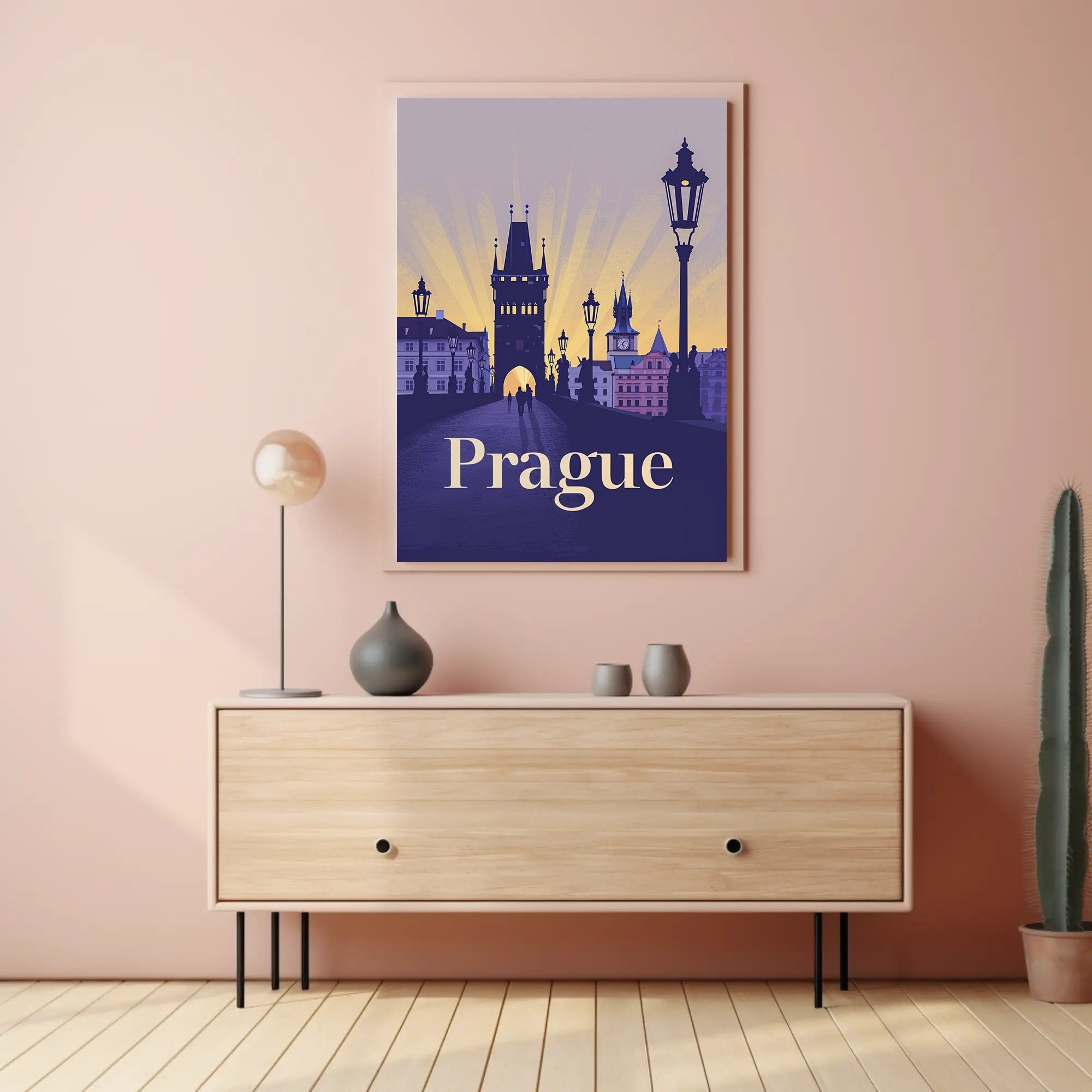 Prague Twilight Travel Poster PosterGoat