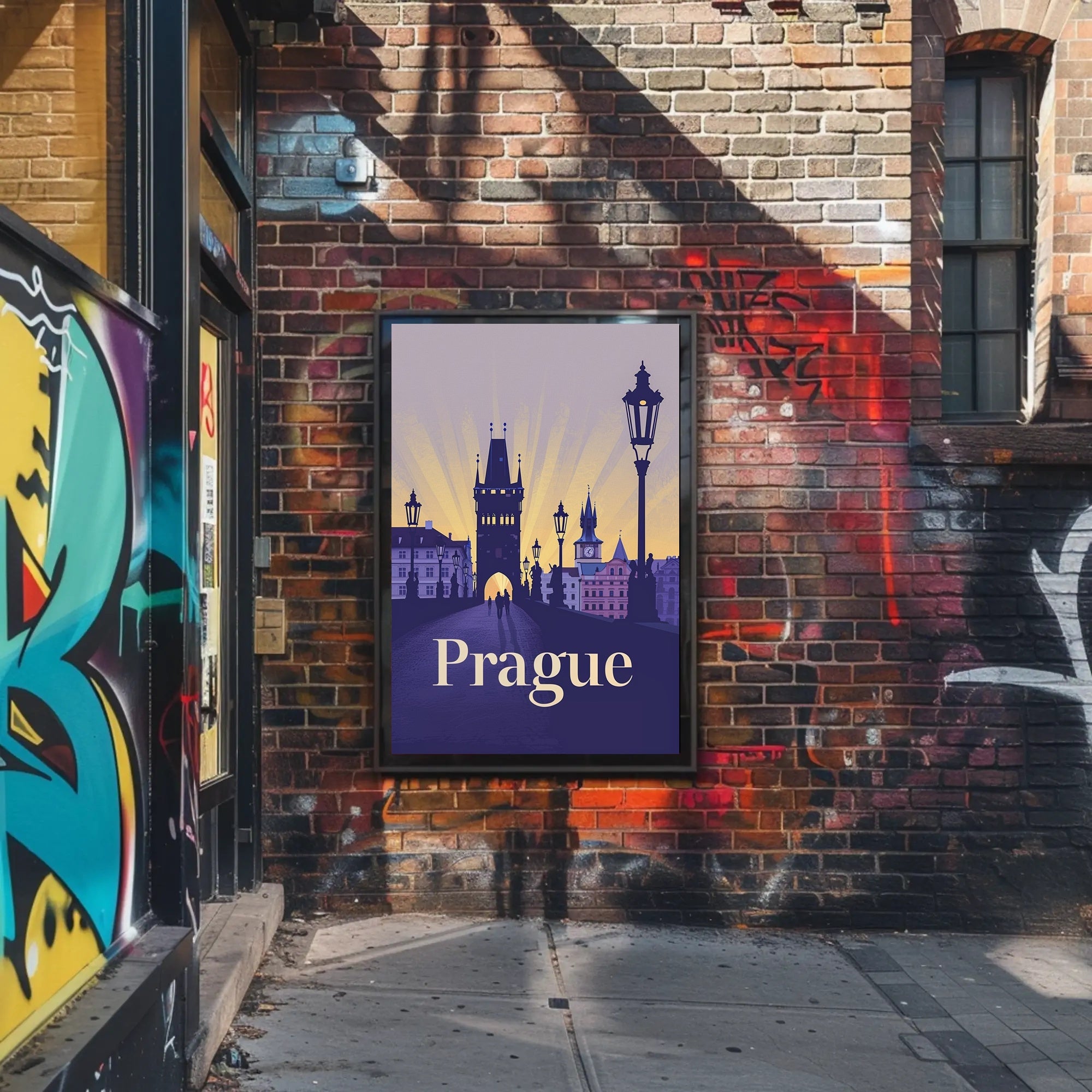 Prague Twilight Travel Poster PosterGoat