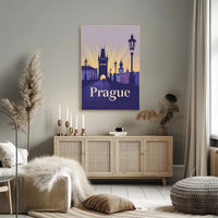 Prague Twilight Travel Poster PosterGoat