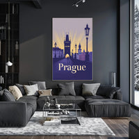 Prague Twilight Travel Poster PosterGoat