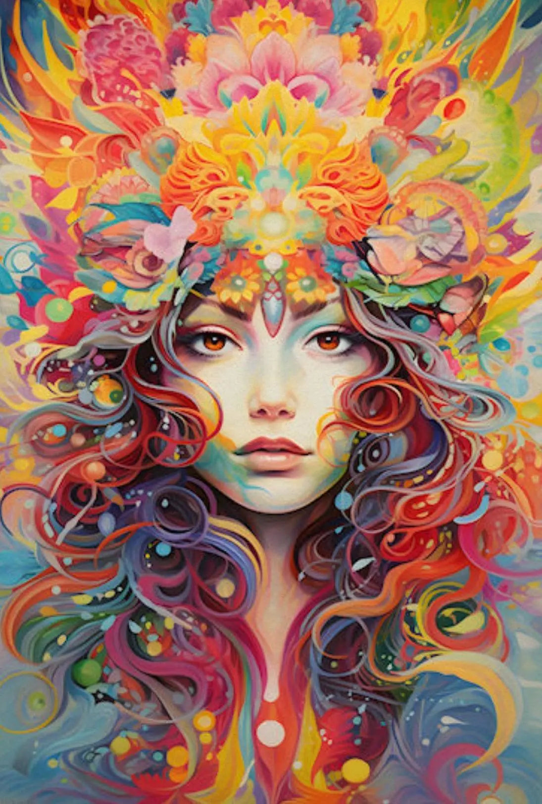 Psychedelic Surreal Woman Art for Artistic Poster PosterGoat