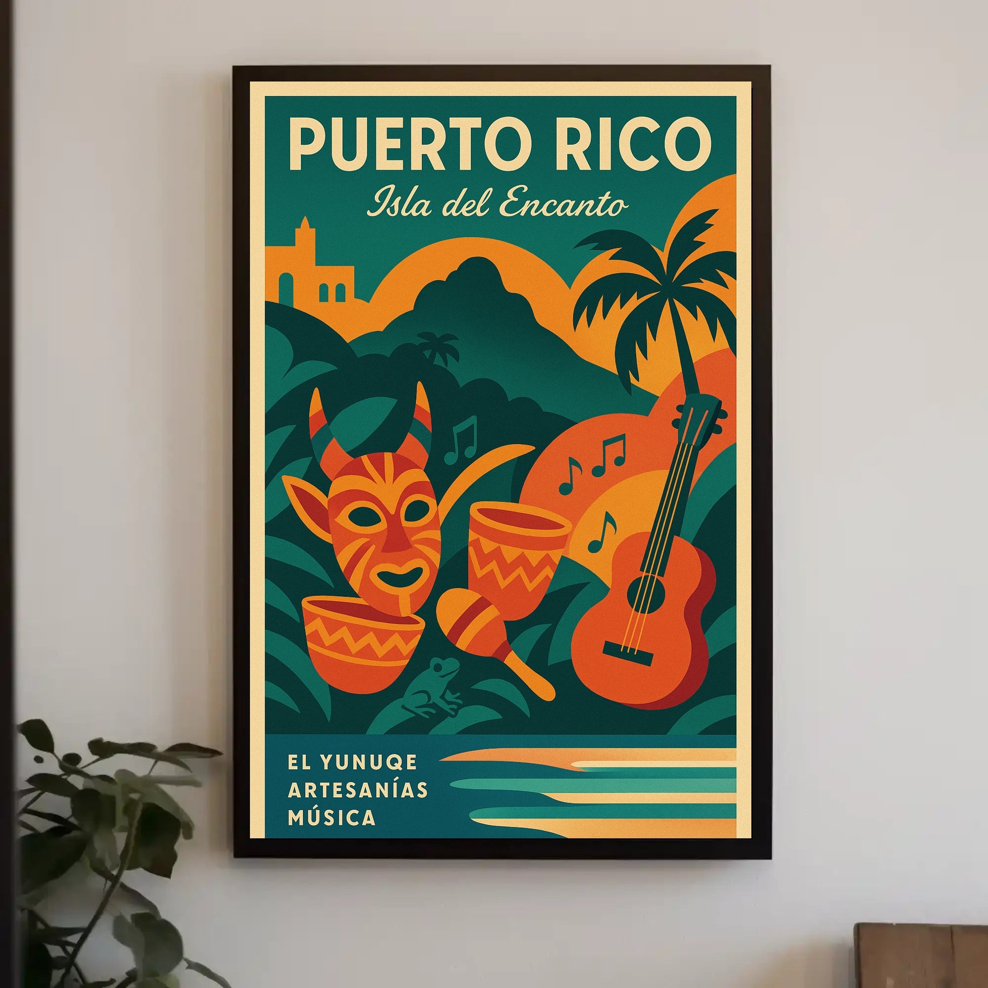 Puerto Rico Isla del Encanto Poster PosterGoat