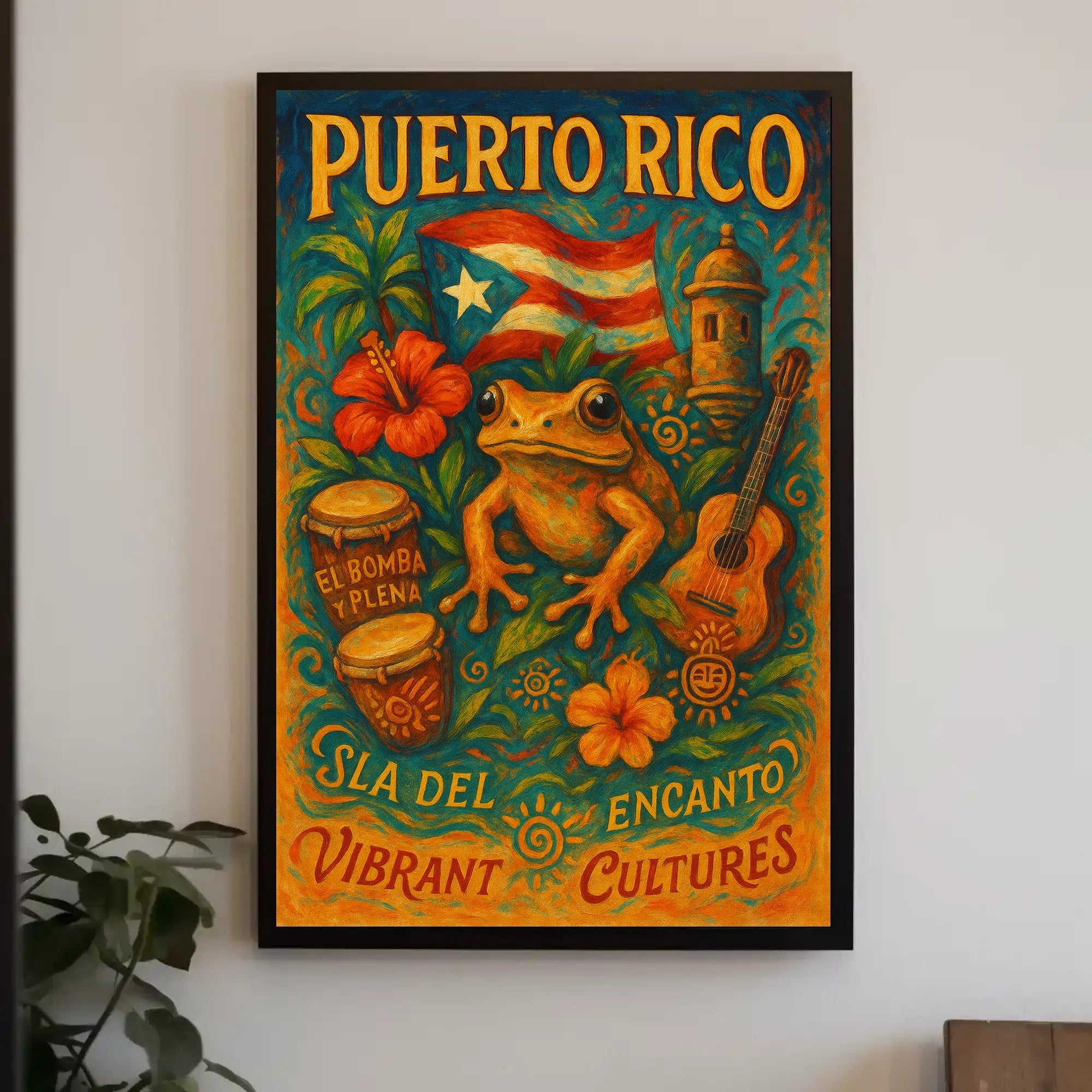 Puerto Rico Isla del Encanto Poster PosterGoat