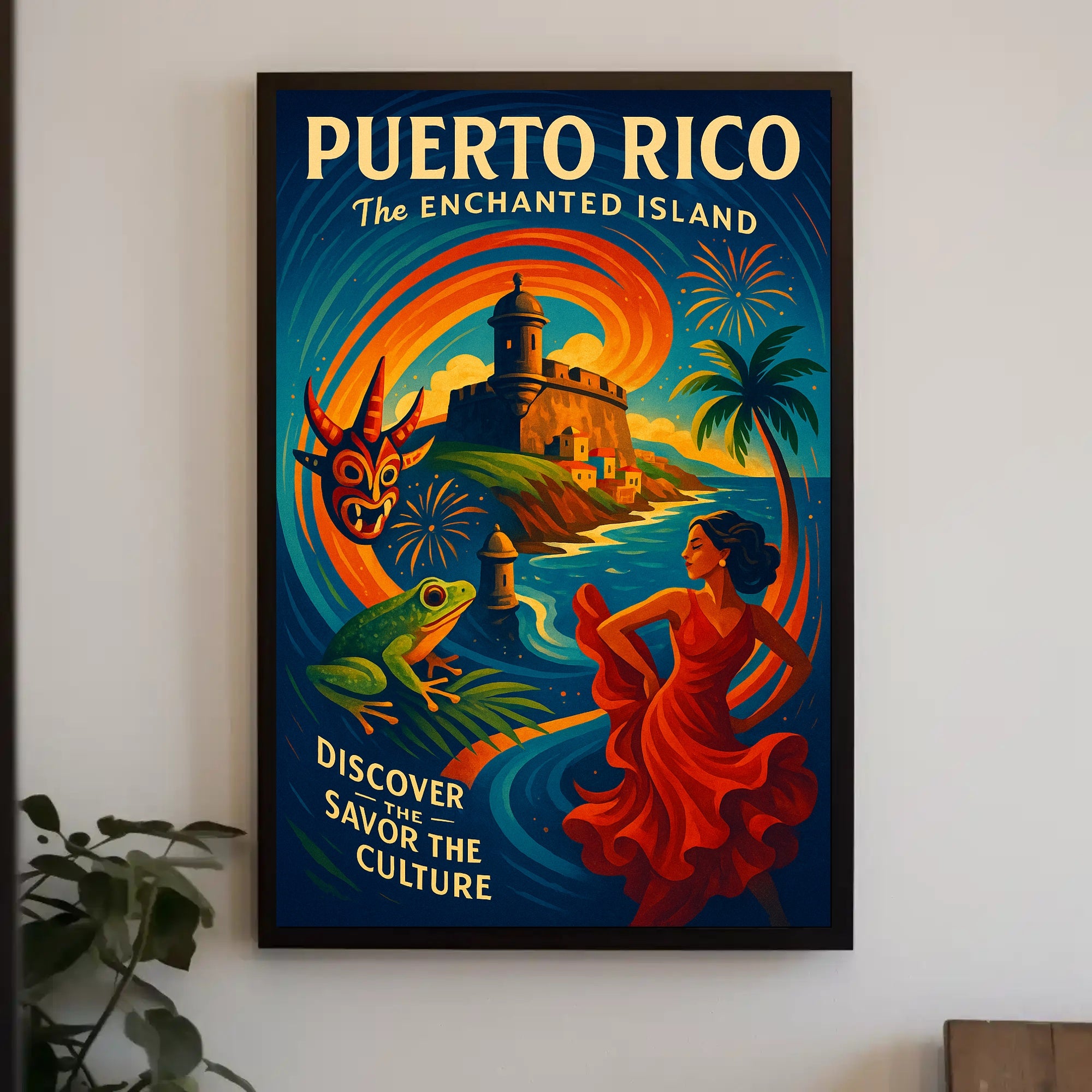 Puerto Rico The Enchanted Island Poster PosterGoat