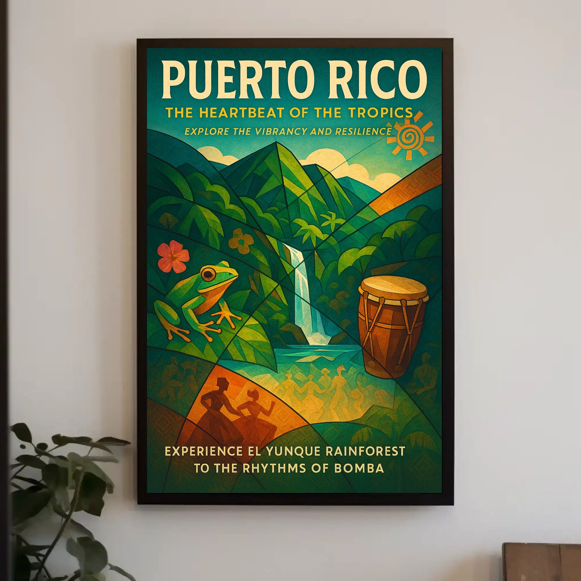 Puerto Rico Tropical Vibes Wall Art Print PosterGoat