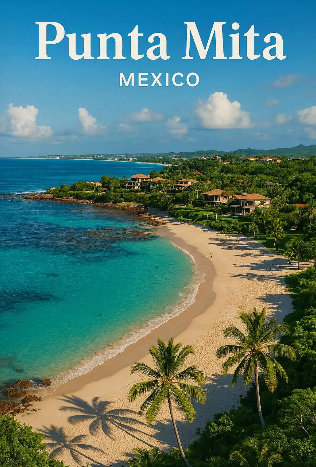 Punta Mita Paradise Awaits: Tropical Travel Poster PosterGoat