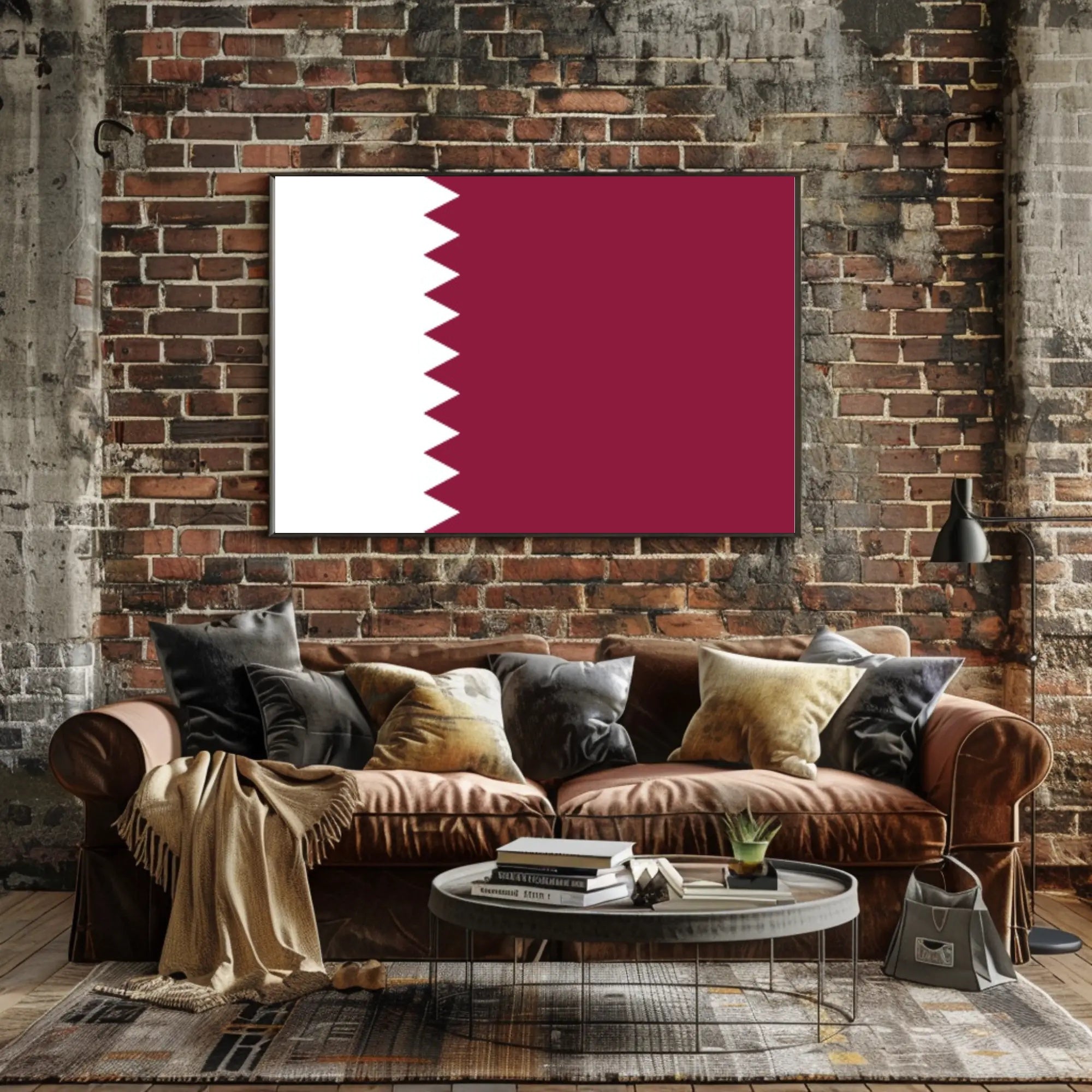 Qatar Flag Display: Patriotic Country Flag Poster PosterGoat