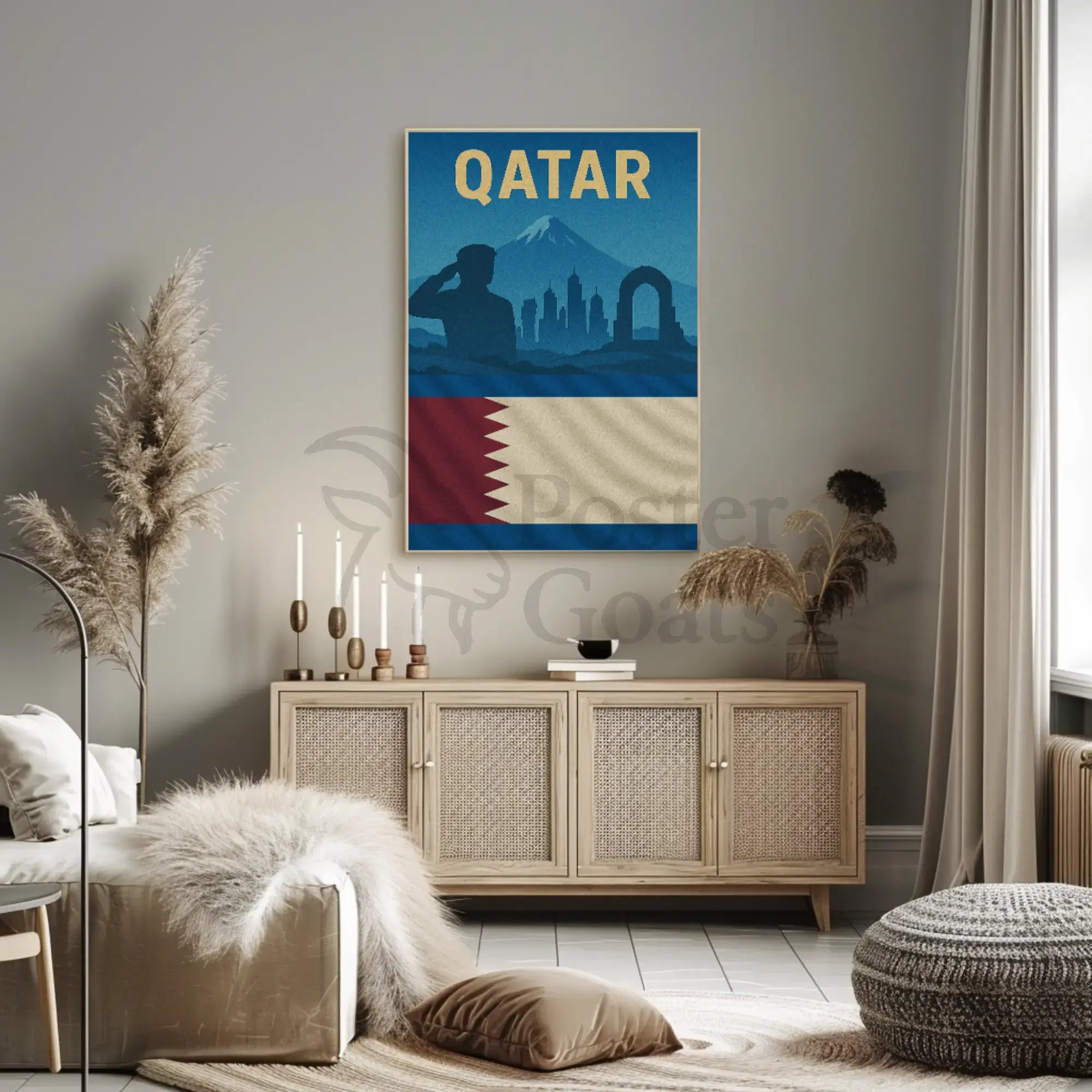 Qatari Pride Architectural Salute Cultural Heritage Poster PosterGoat