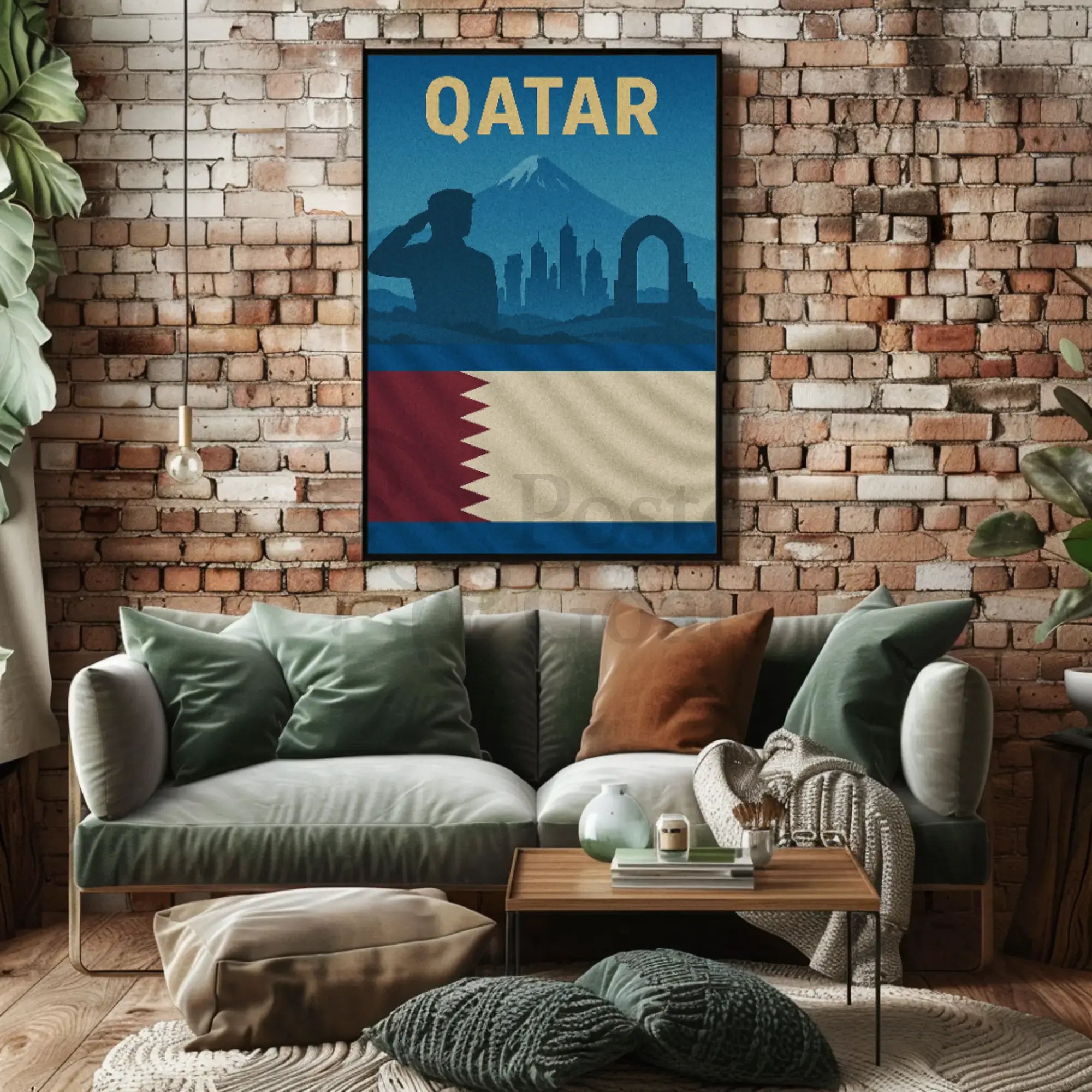 Qatari Pride Architectural Salute Cultural Heritage Poster PosterGoat