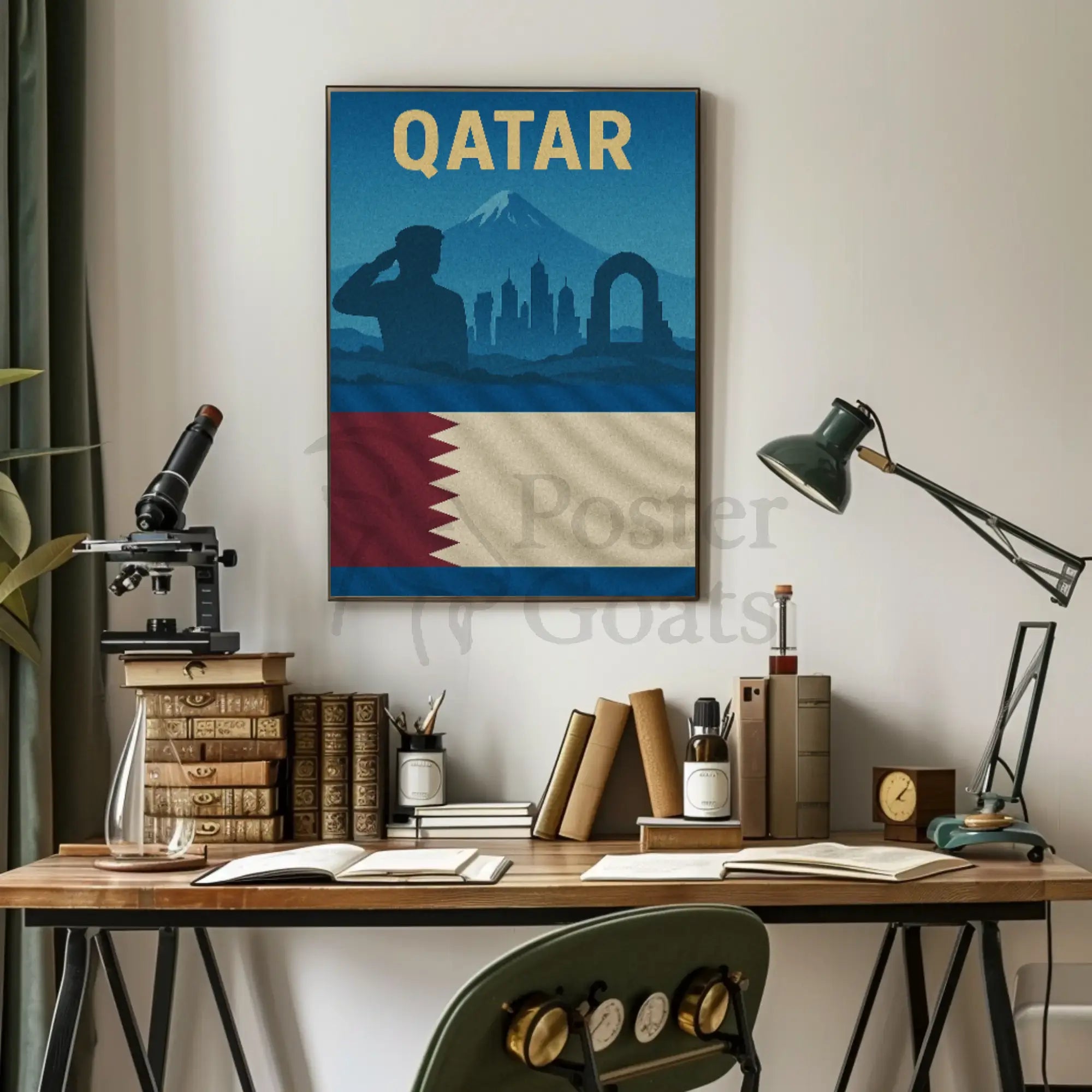 Qatari Pride Architectural Salute Cultural Heritage Poster PosterGoat