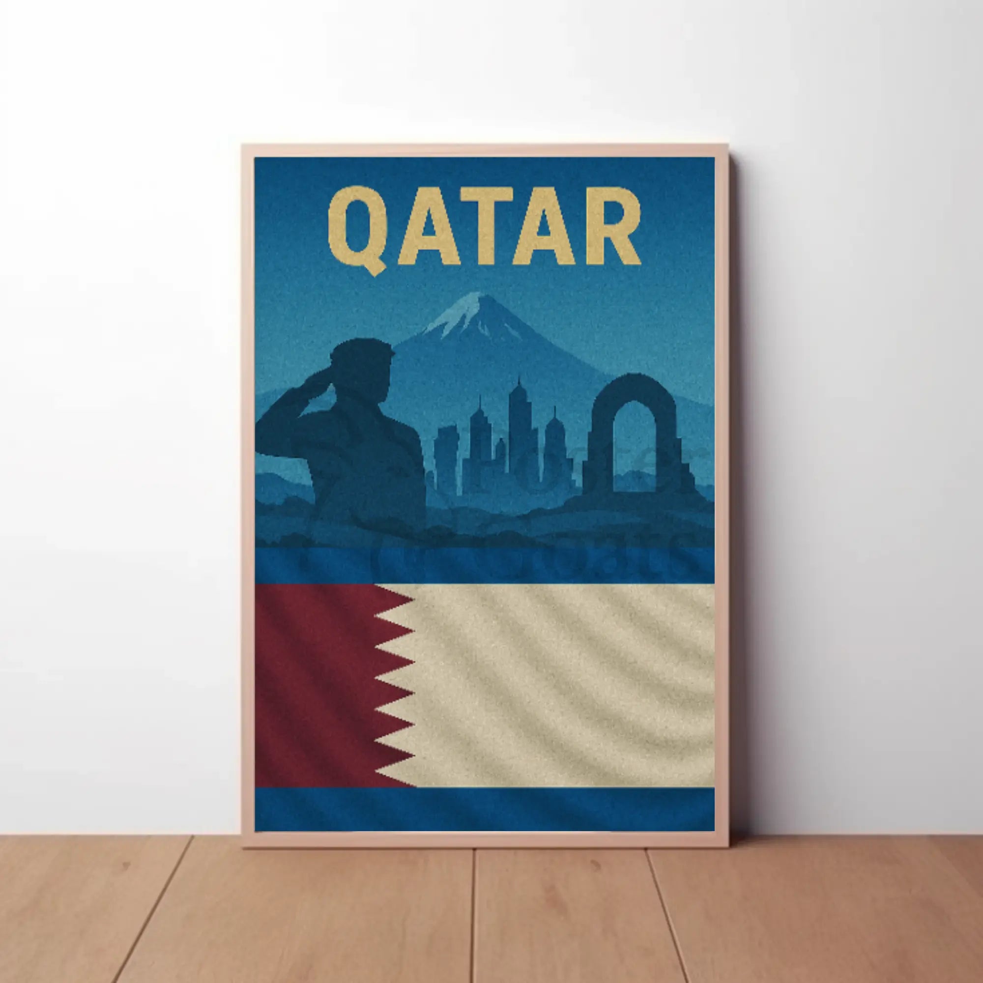 Qatari Pride Architectural Salute Cultural Heritage Poster PosterGoat