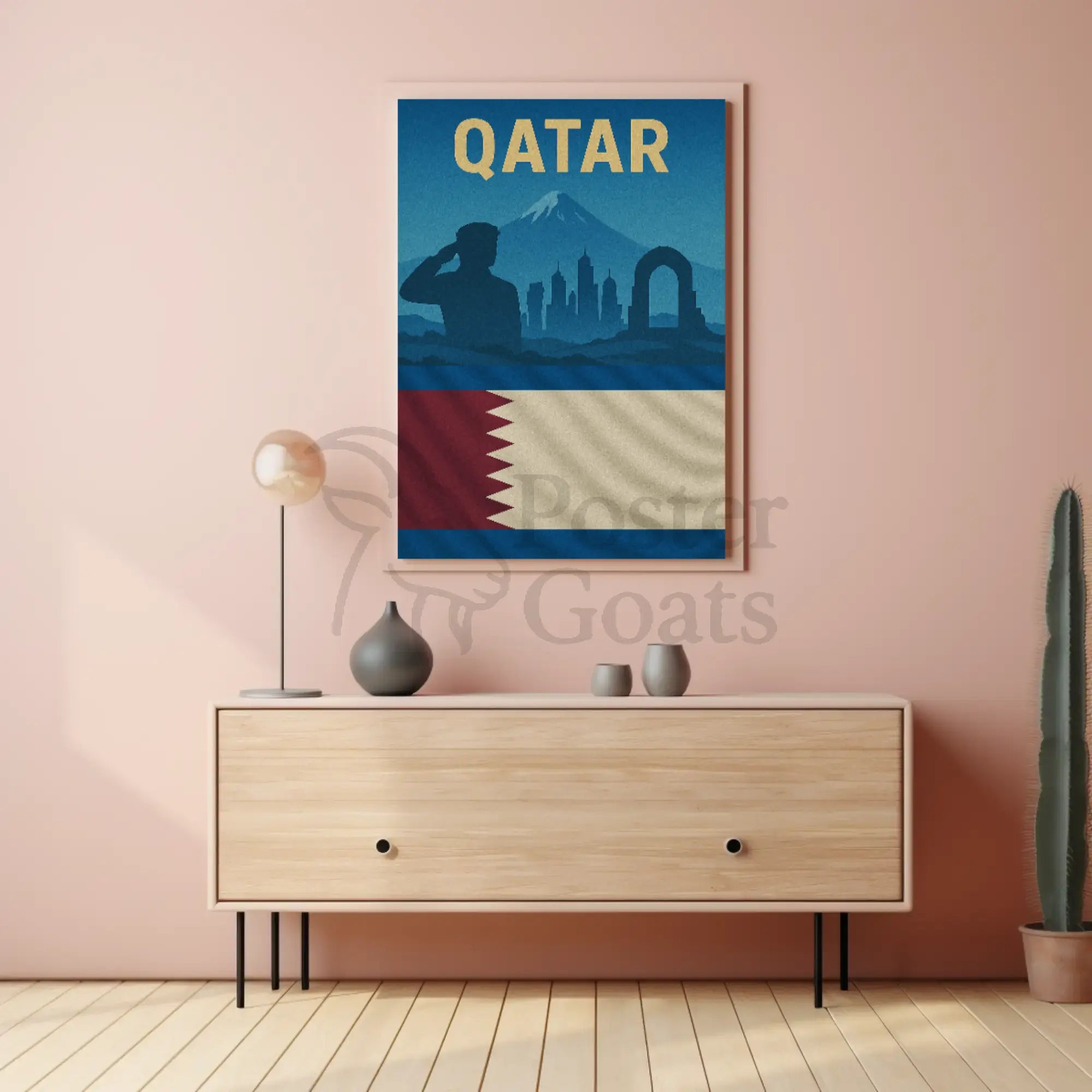 Qatari Pride Architectural Salute Cultural Heritage Poster PosterGoat