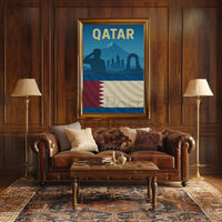 Qatari Pride Architectural Salute Cultural Heritage Poster PosterGoat