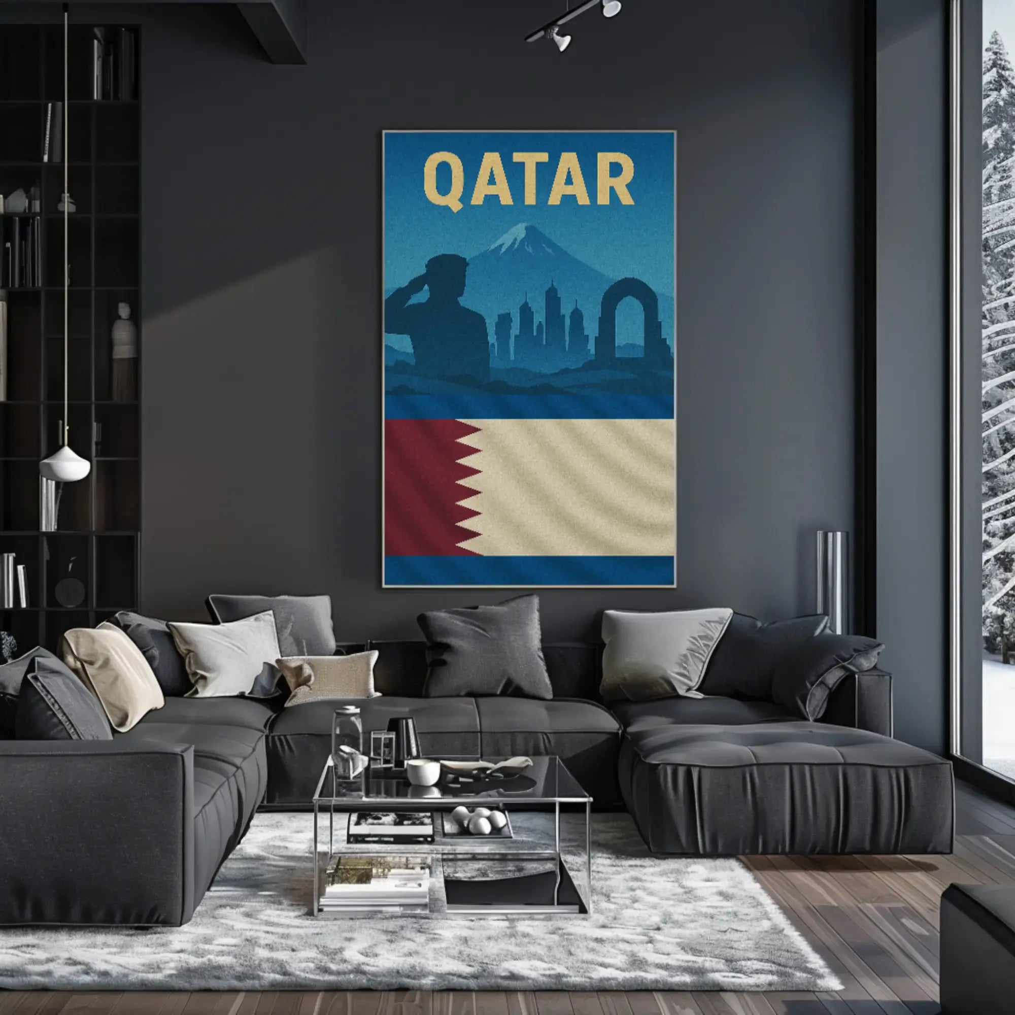 Qatari Pride Architectural Salute Cultural Heritage Poster PosterGoat