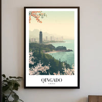 Qingdao Coastal Tranquility: Urban and Nature Travel Poster PosterGoat