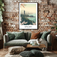 Qingdao Coastal Tranquility: Urban and Nature Travel Poster PosterGoat