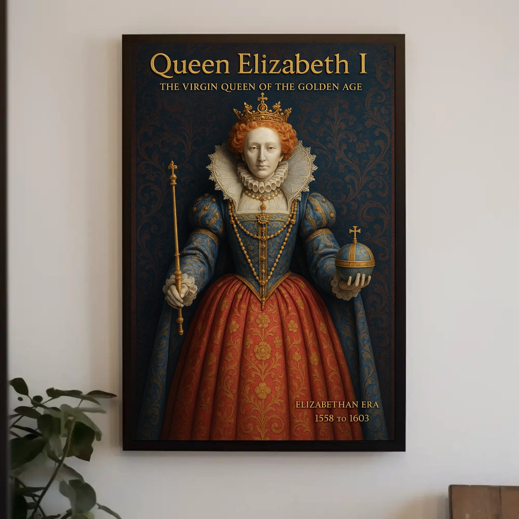 Queen Elizabeth I Vintage Art Poster PosterGoat