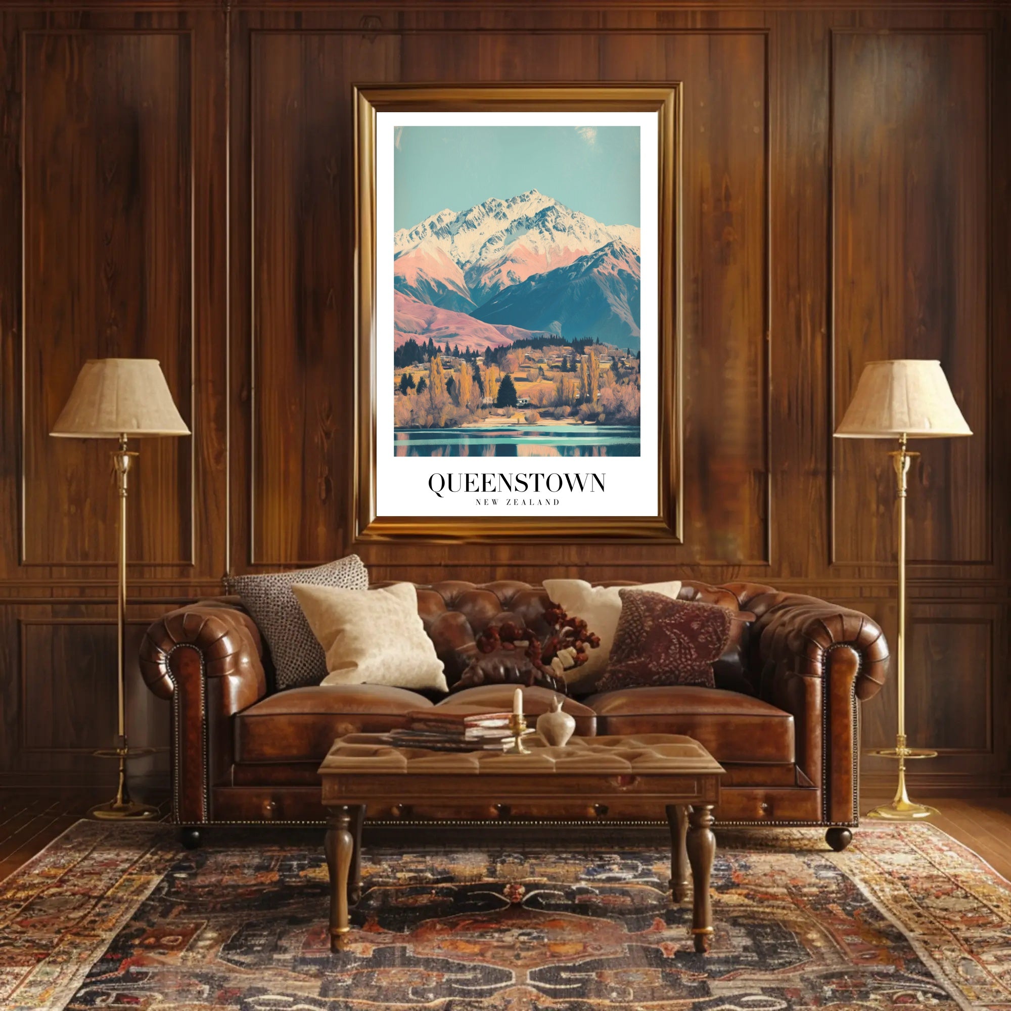 Queenstown Scenic Travel Poster PosterGoat