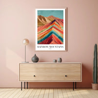 Rainbow Mountains Vibrant Colors Poster Travel Poster PosterGoat