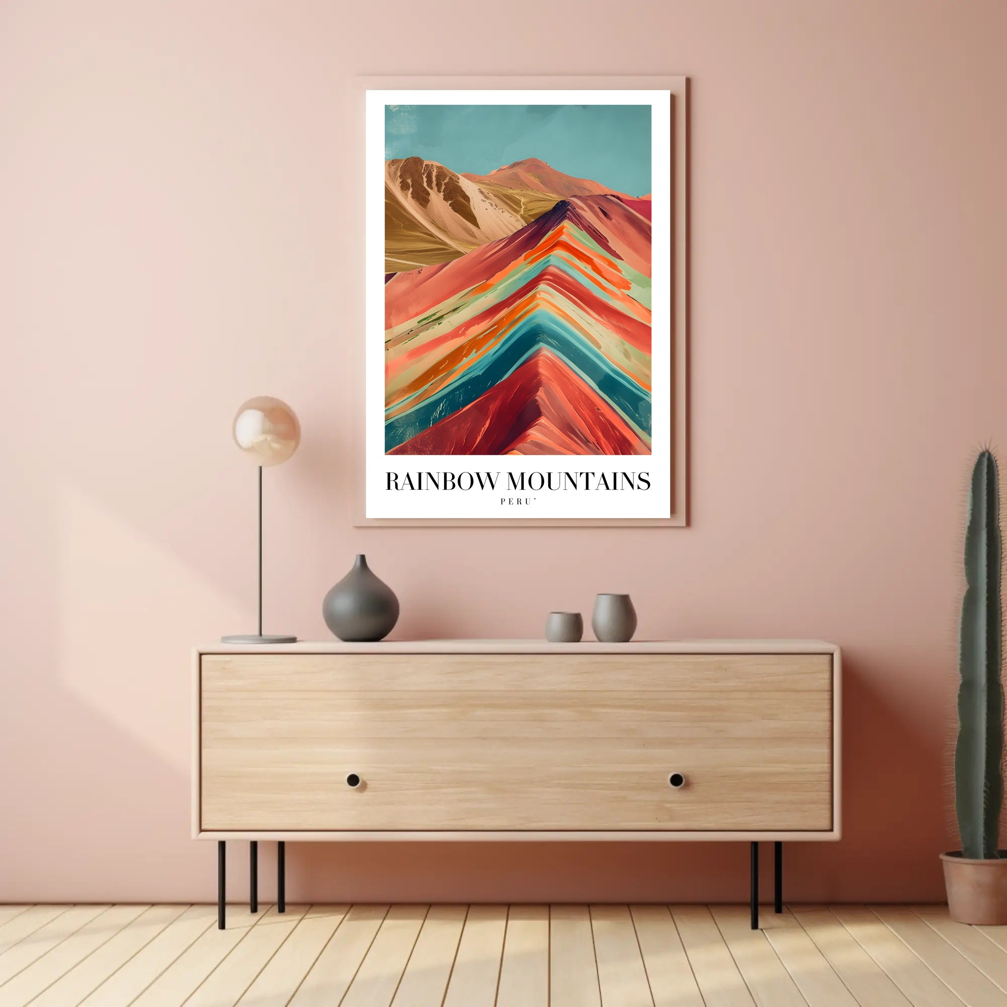 Rainbow Mountains Vibrant Colors Poster Travel Poster PosterGoat