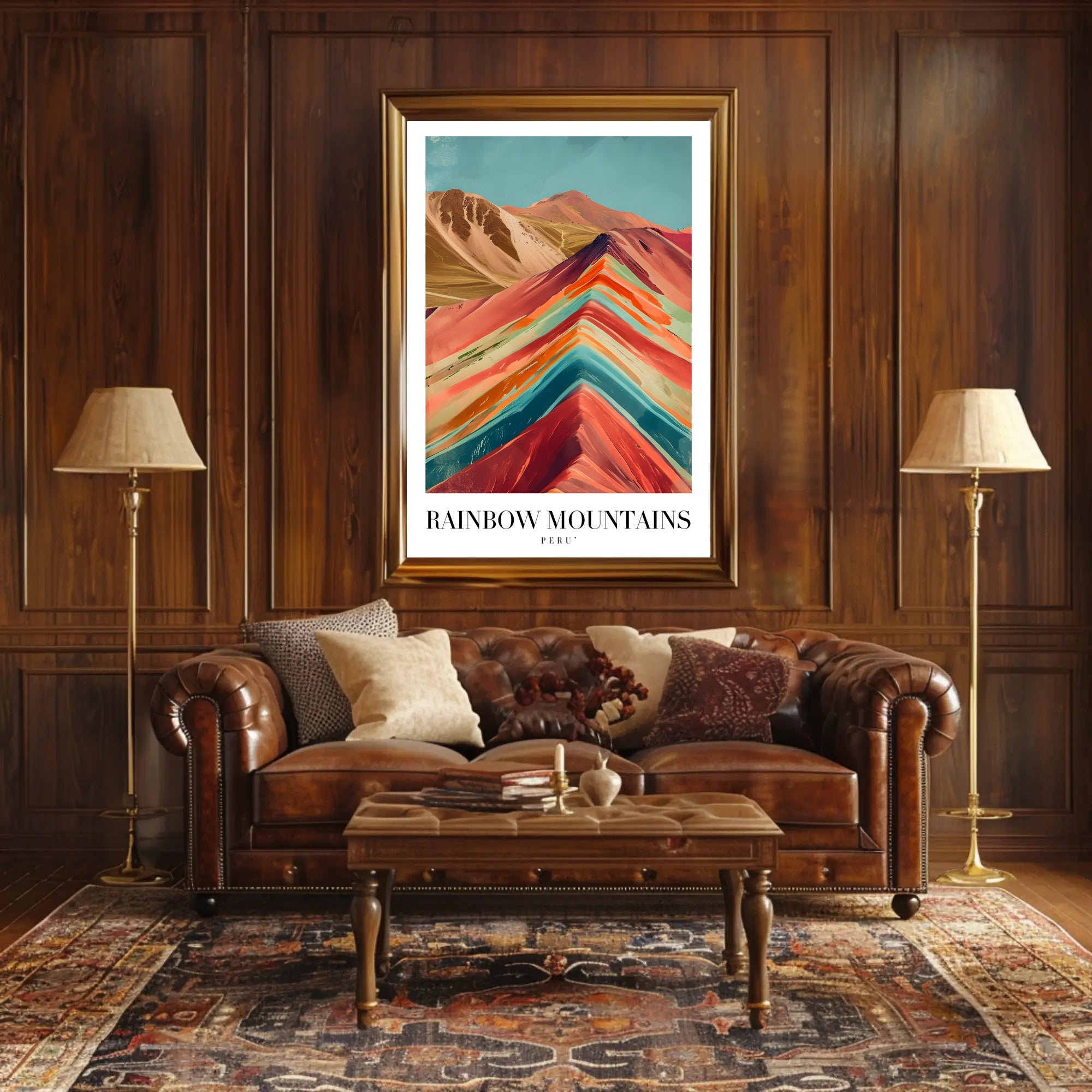 Rainbow Mountains Vibrant Colors Poster Travel Poster PosterGoat