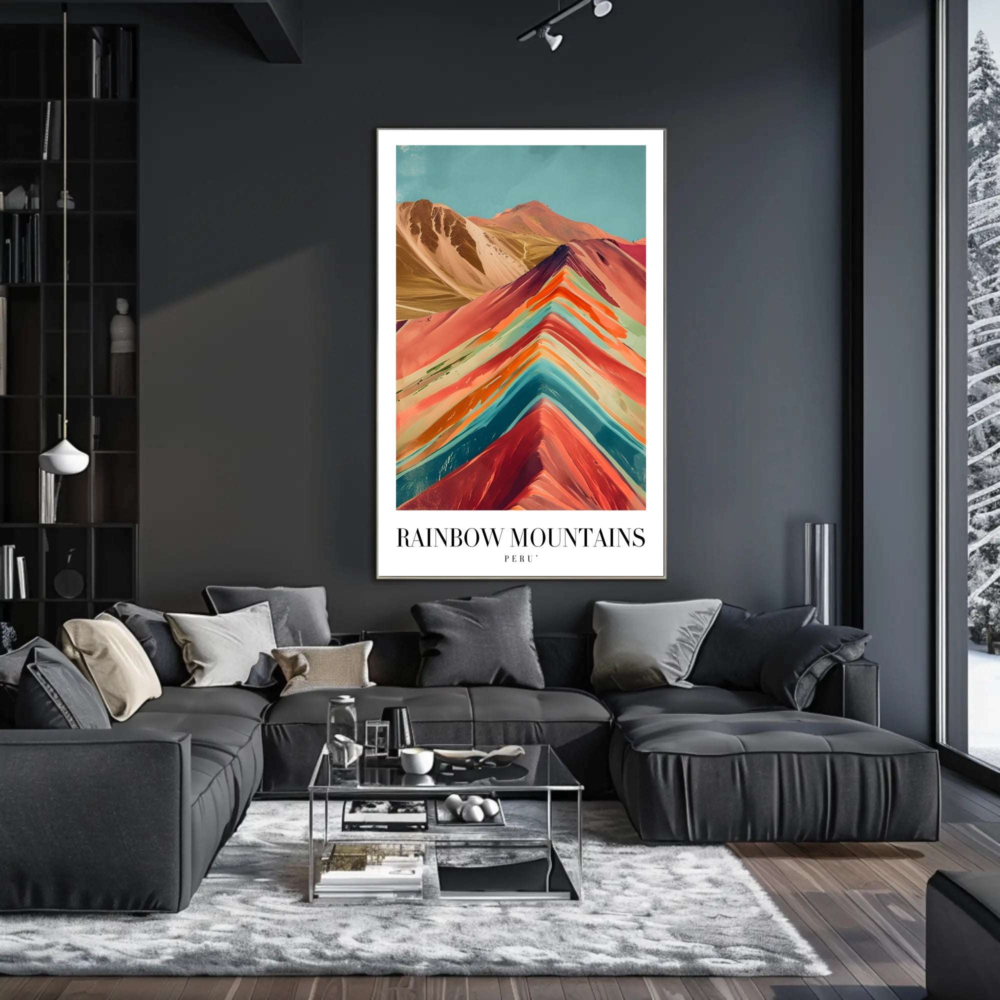 Rainbow Mountains Vibrant Colors Poster Travel Poster PosterGoat