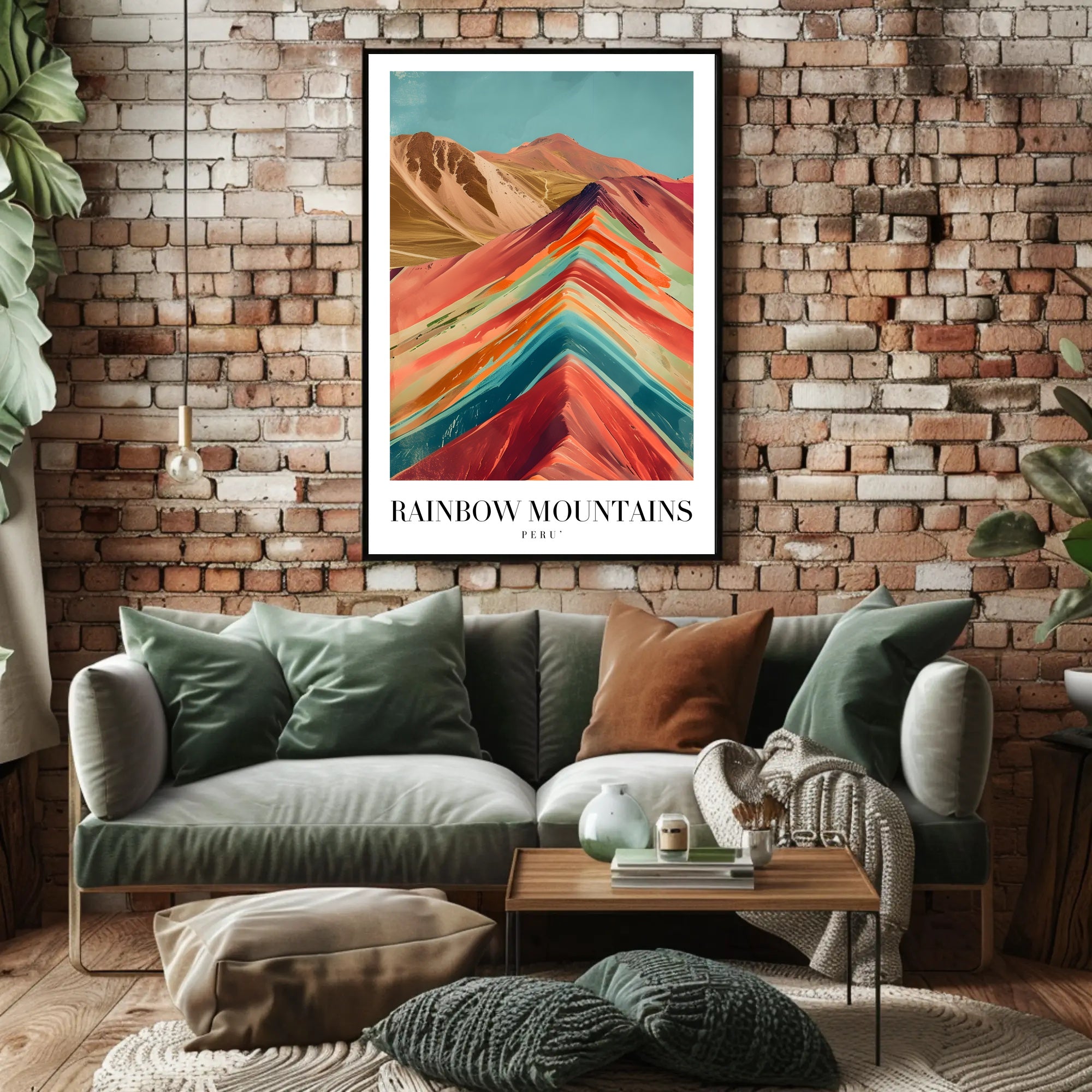 Rainbow Mountains Vibrant Colors Poster Travel Poster PosterGoat