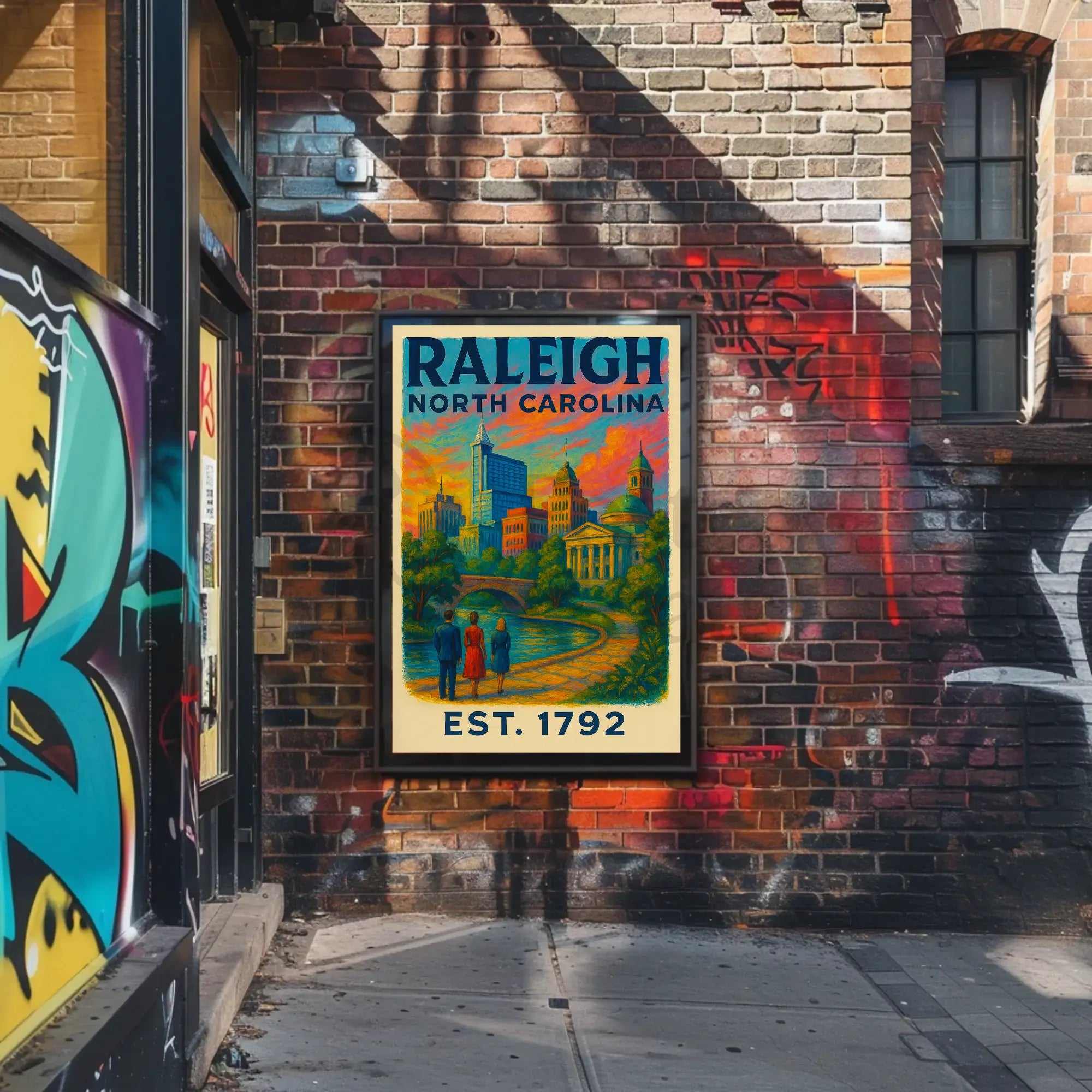 Raleigh Vintage Travel Poster PosterGoat