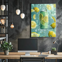 Refreshing Citrus Beverage Can: Artistic, Surrealism, Pop Culture Poster PosterGoat