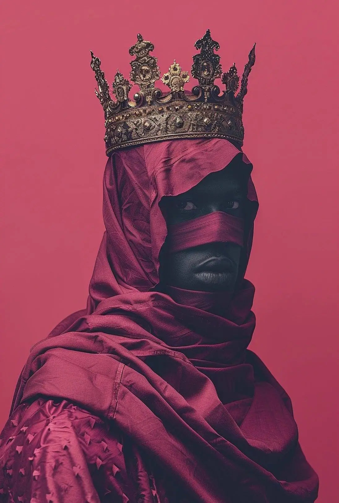 Regal Mystery Unveiled: Intricate Crown Heritage Poster PosterGoat