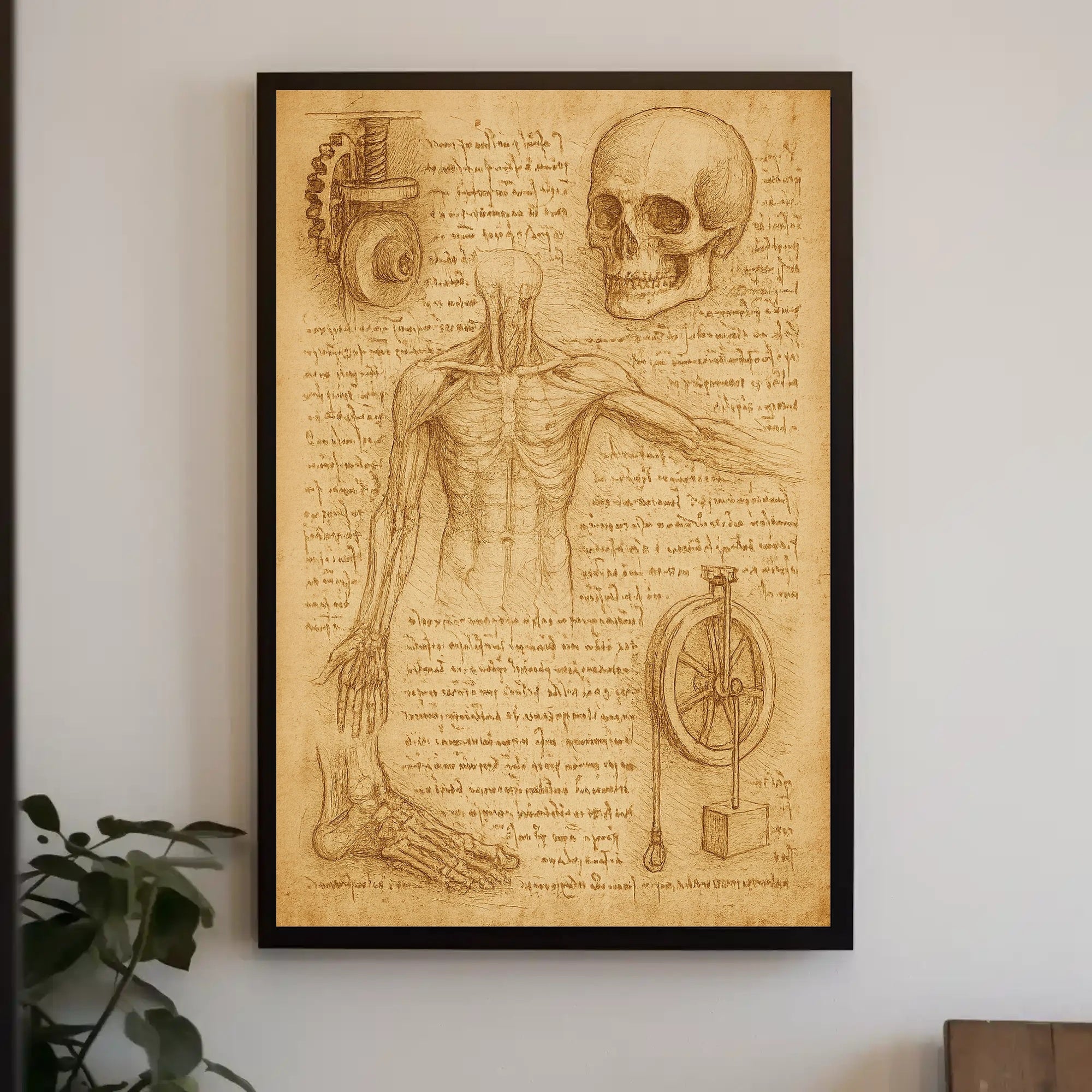 Renaissance Era Anatomy and Mechanics Educational or Infographic Poster PosterGoat
