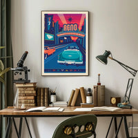 Reno Retro Casino Vibes Travel Poster PosterGoat