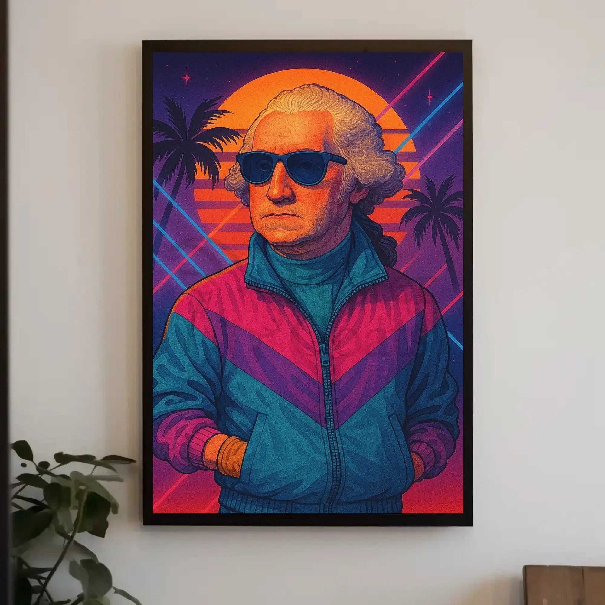Retro 1980s Historical Figure Pop Culture Poster PosterGoat