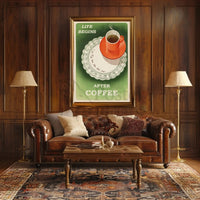 Retro Coffee Enthusiast Poster - Abstract, Artistic, or Pop Culture Poster PosterGoat