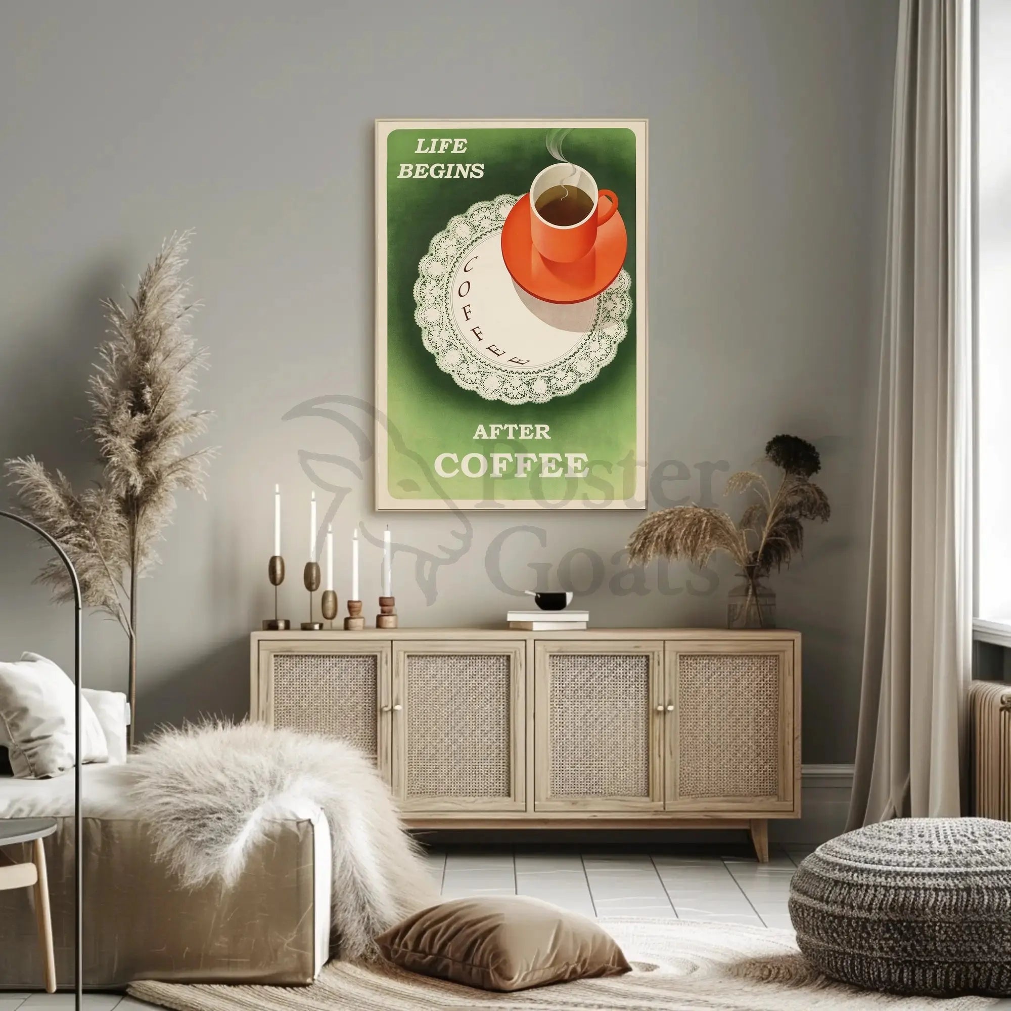 Retro Coffee Enthusiast Poster - Abstract, Artistic, or Pop Culture Poster PosterGoat