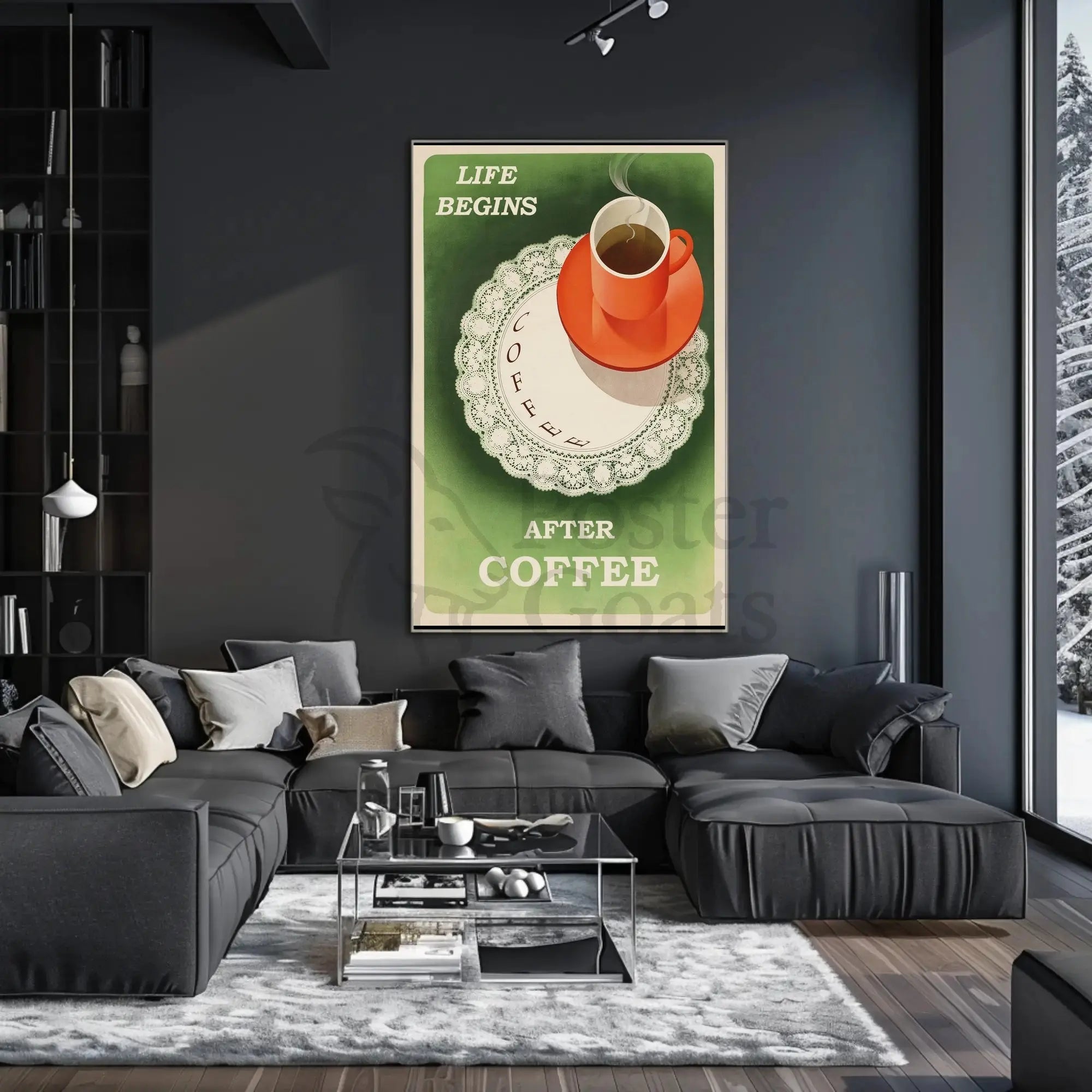 Retro Coffee Enthusiast Poster - Abstract, Artistic, or Pop Culture Poster PosterGoat
