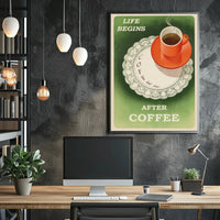 Retro Coffee Enthusiast Poster - Abstract, Artistic, or Pop Culture Poster PosterGoat