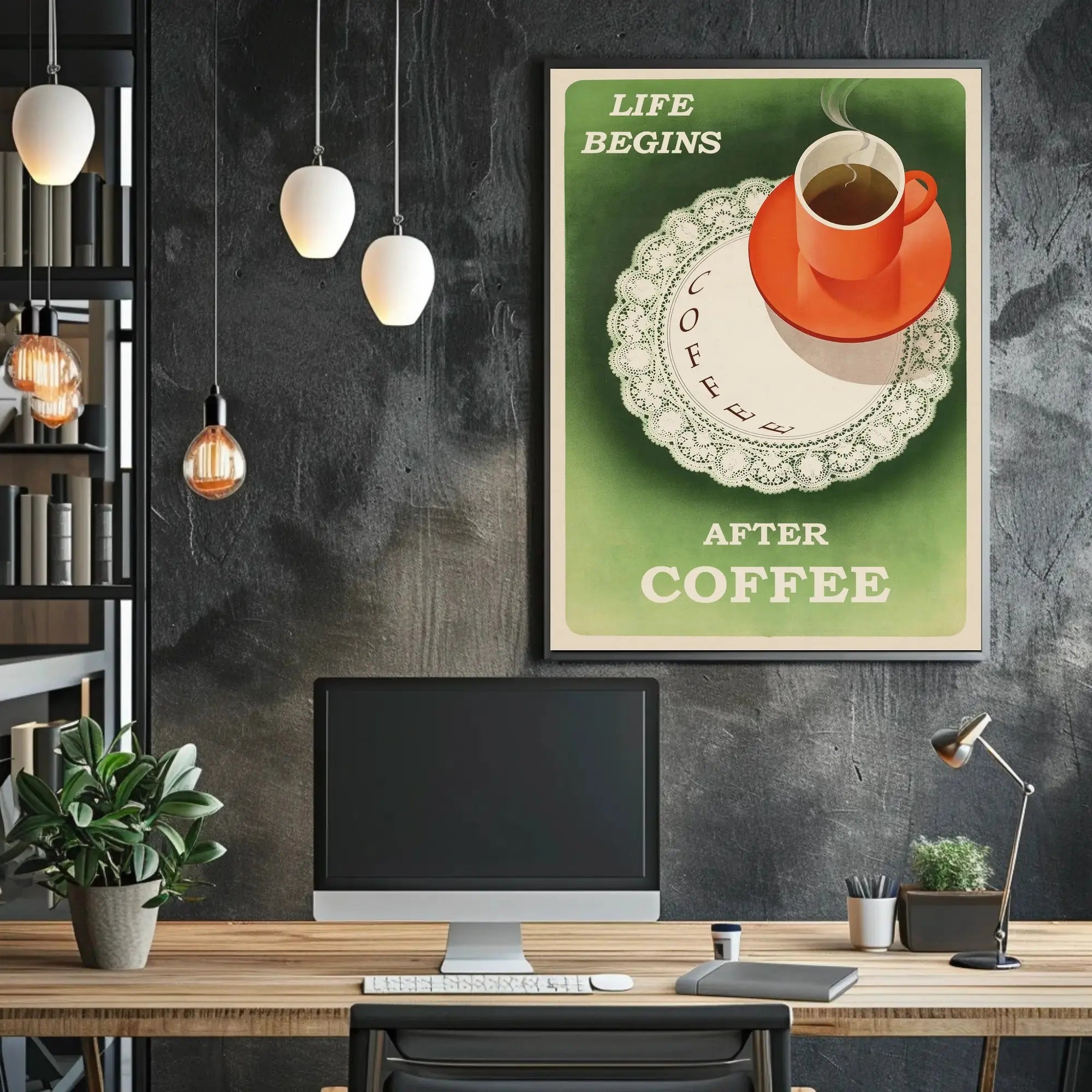 Retro Coffee Enthusiast Poster - Abstract, Artistic, or Pop Culture Poster PosterGoat