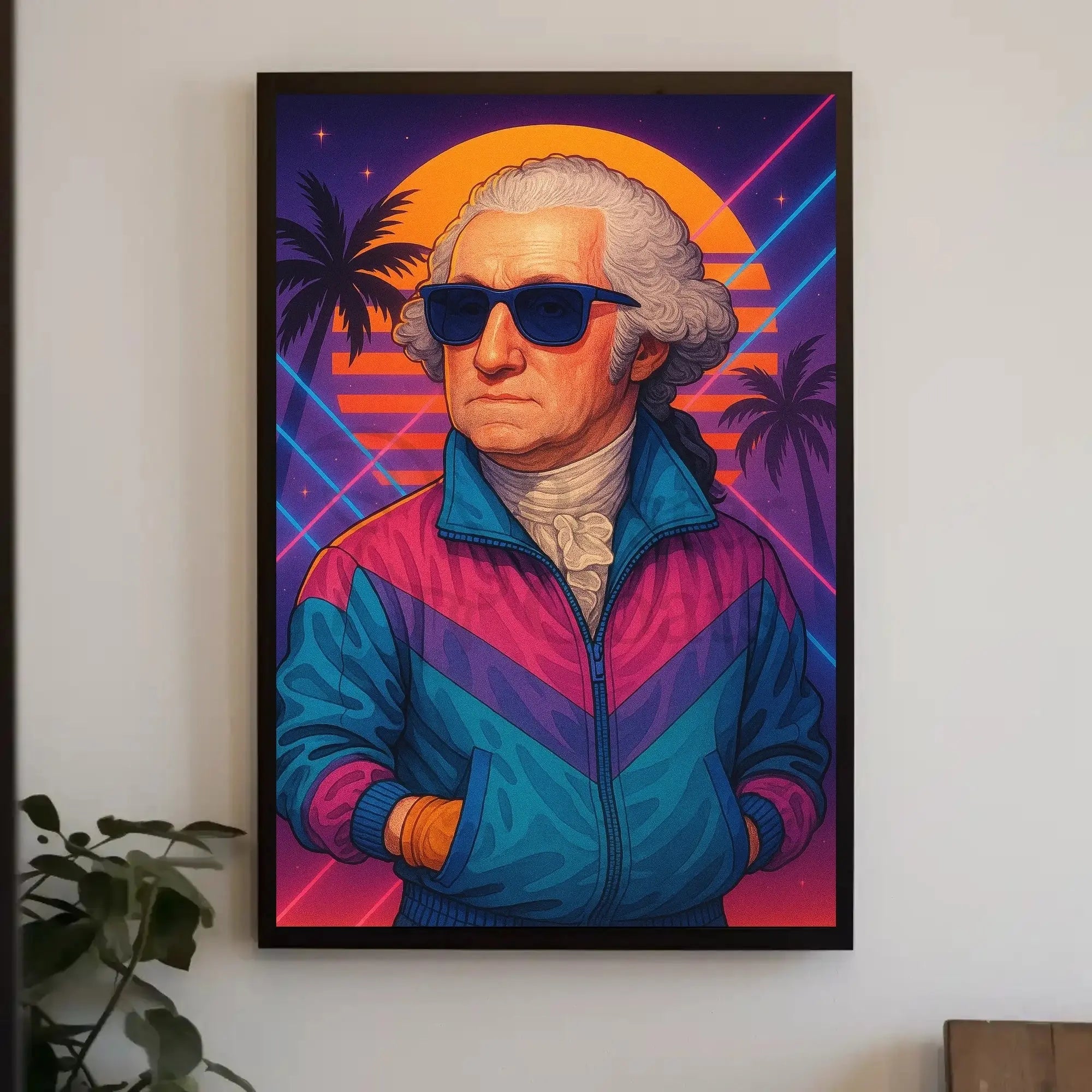 Retro Synthwave Historical Figure Poster - Pop Culture Poster PosterGoat