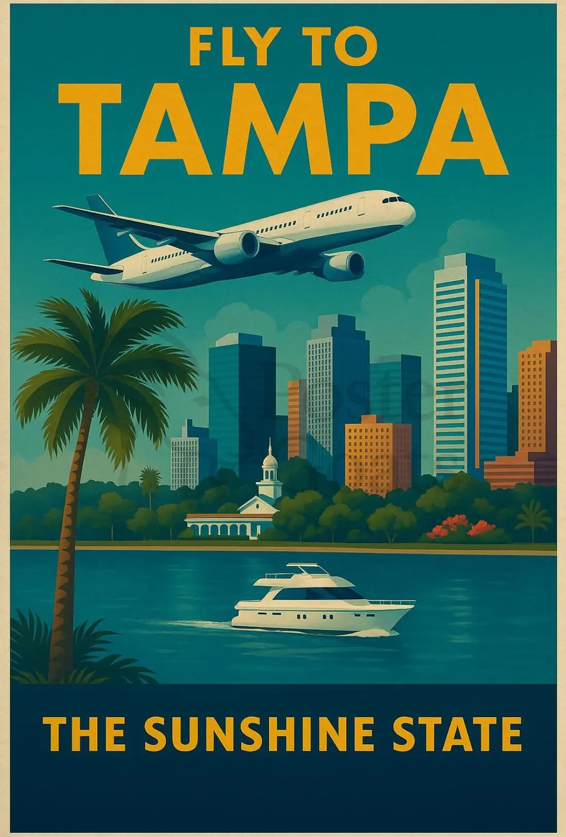 Retro Tampa Travel Adventure Edition Vintage Travel Poster PosterGoat