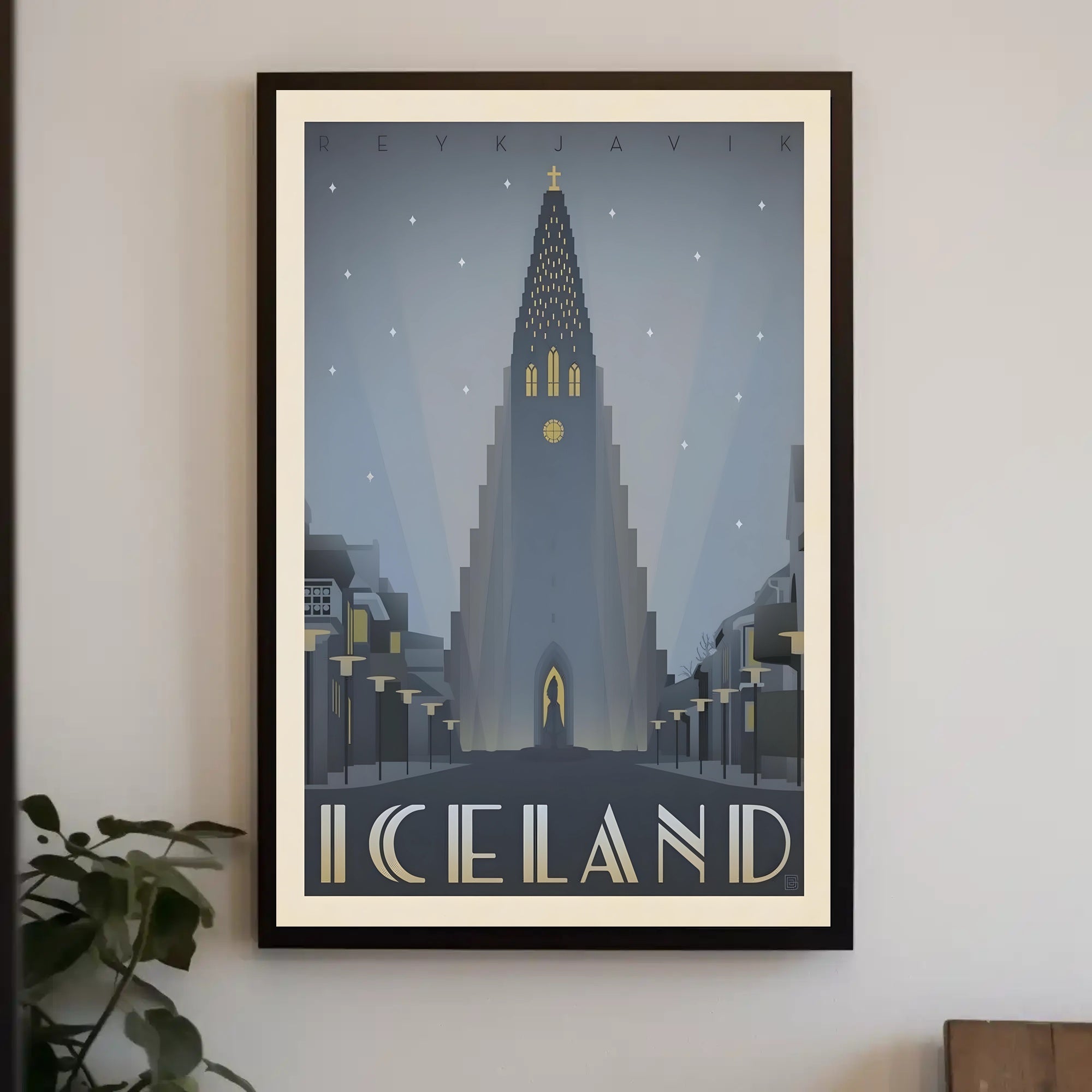Reykjavik Twilight Cathedral Poster PosterGoat