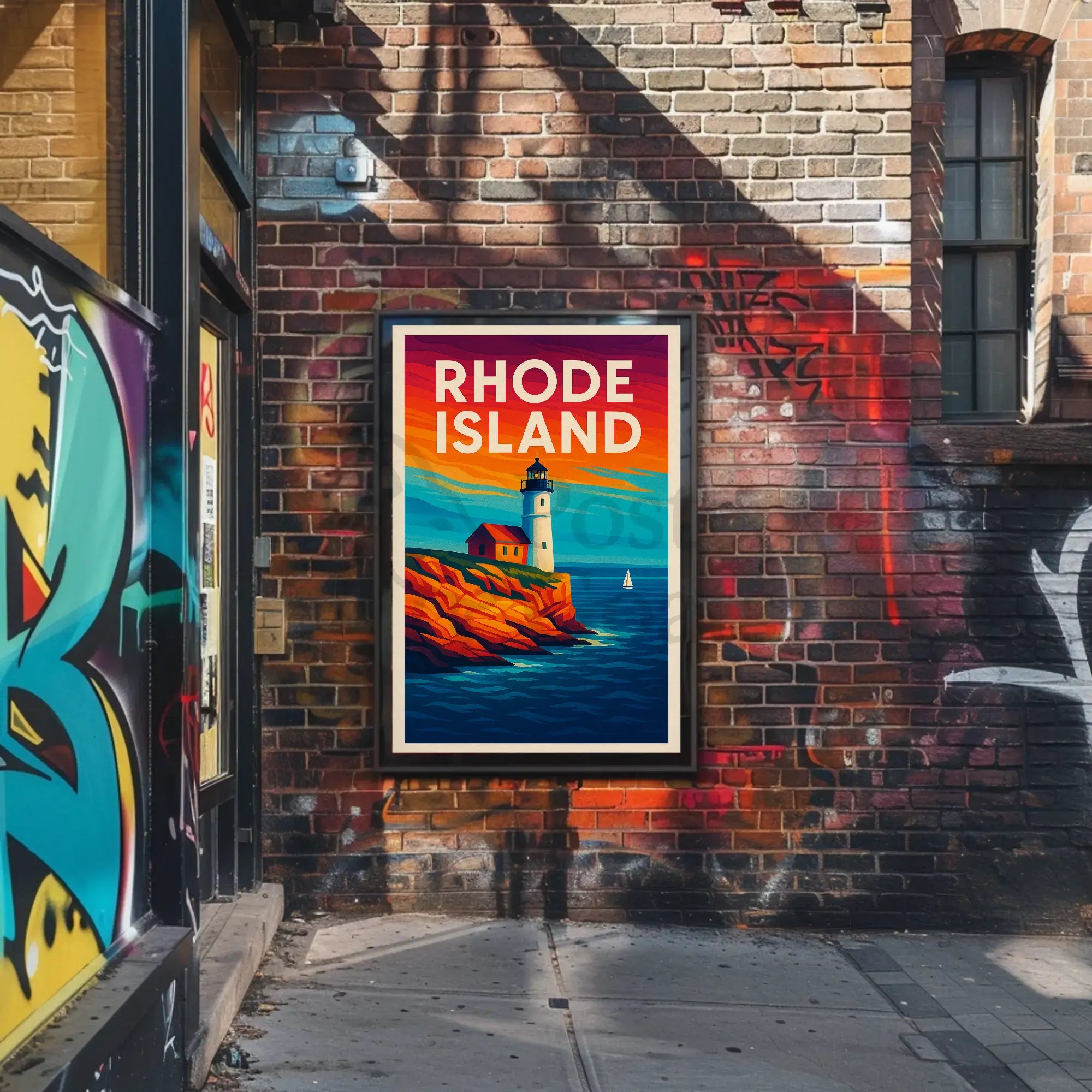 Rhode Island Coastal Charm Travel Poster PosterGoat