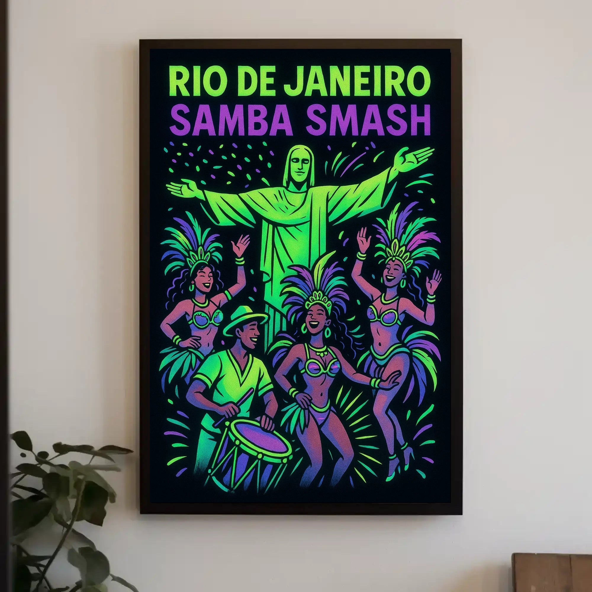 Rio de Janeiro Carnival Celebration Travel Poster PosterGoat